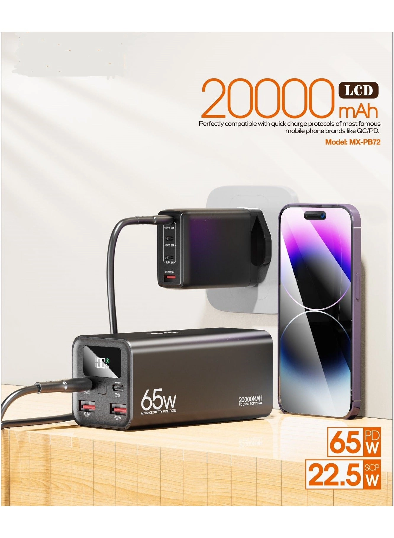 MX-PB72 - 20000 mAh 65W