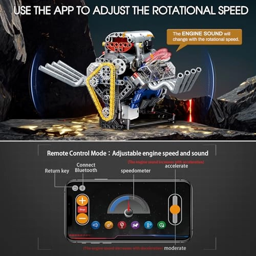 V8 Engine Model Kit Motor Skills - 16 years+ 670 pieces