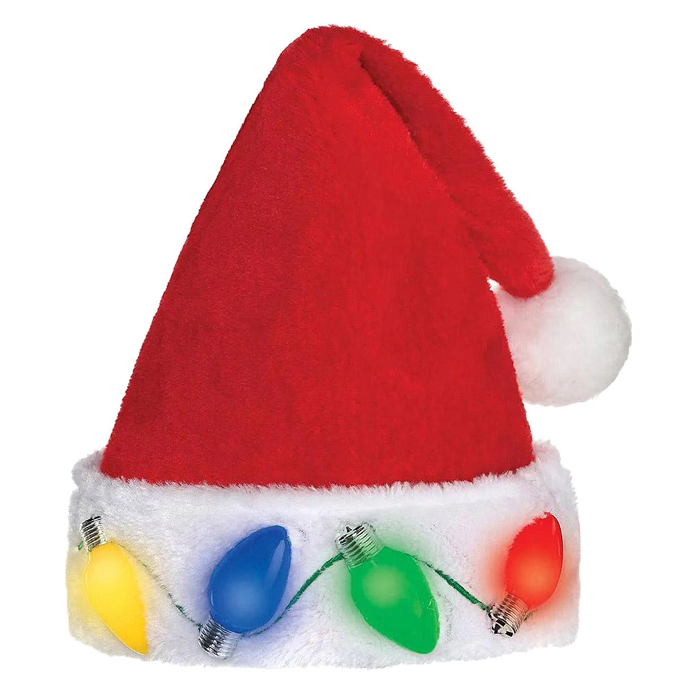 Costumes USA Light-Up Plush Santa Hat