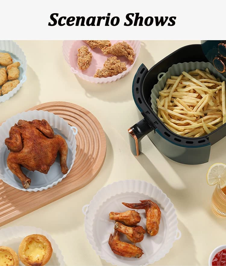 Air Fryer Silicone Baking Tray - Food-grade silicone 1 piece(s)