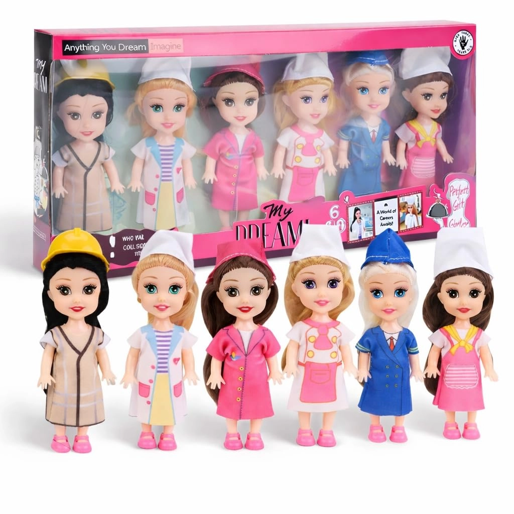 Liberty Imports Career Dolls - 6 Pack 4.5 inches Ages 3+