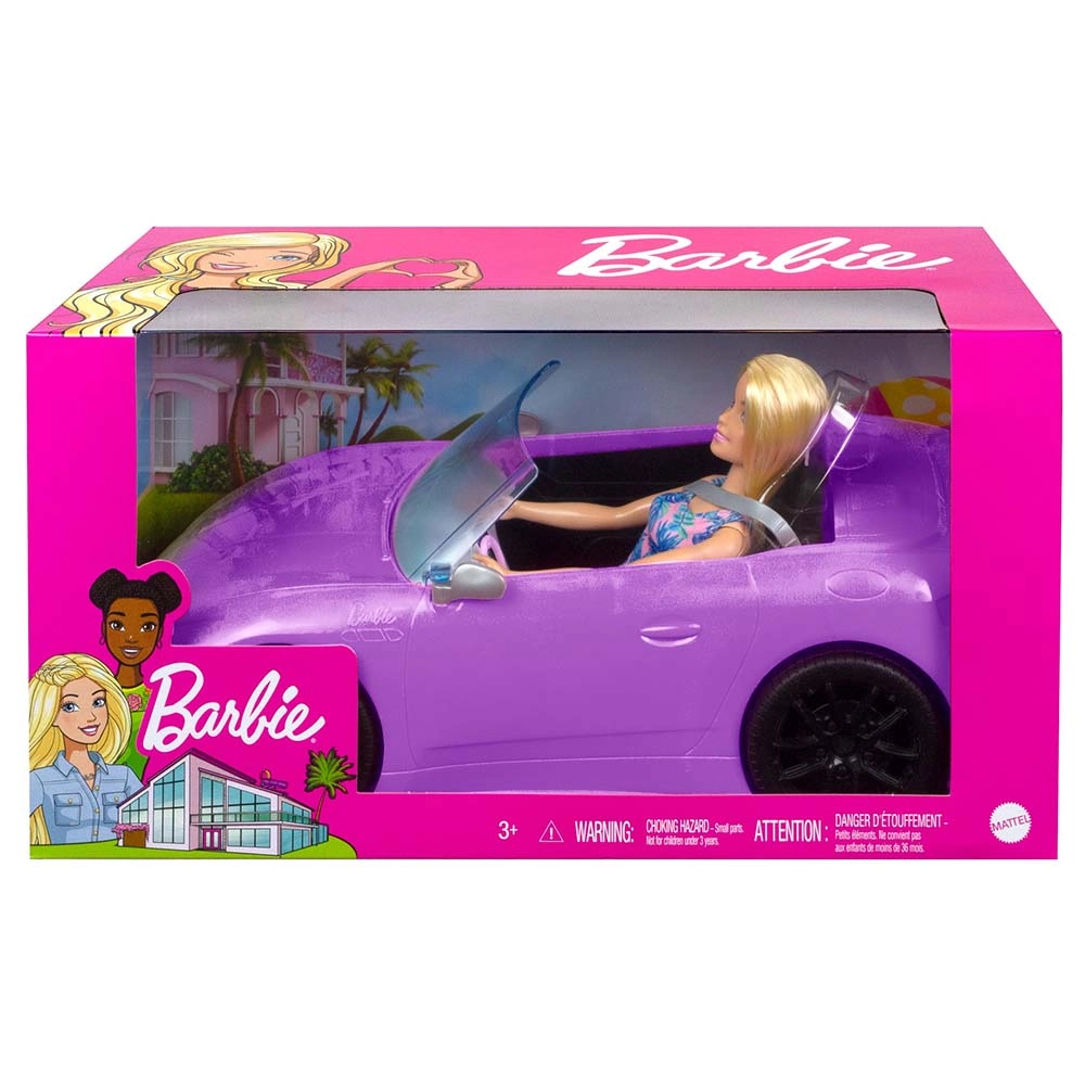 Convertible Car + Brunette Doll