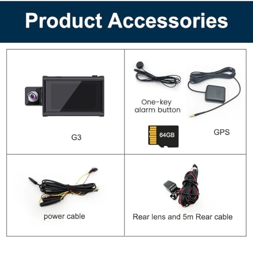 Touch Screen 4G LTE Dash Cam - 1080p 30 FPS