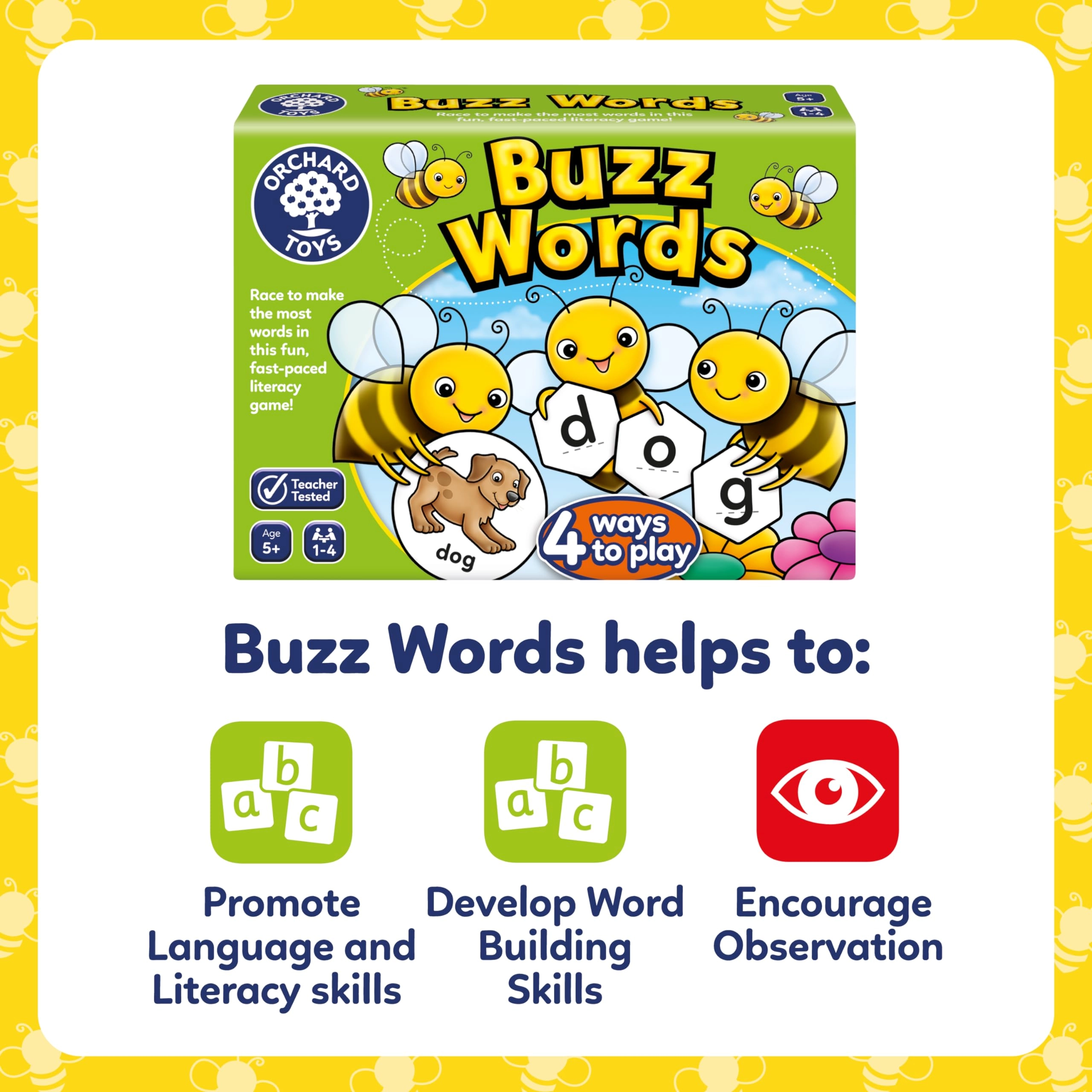 Buzz Words Spelling Game - Suitable for 5 years and above