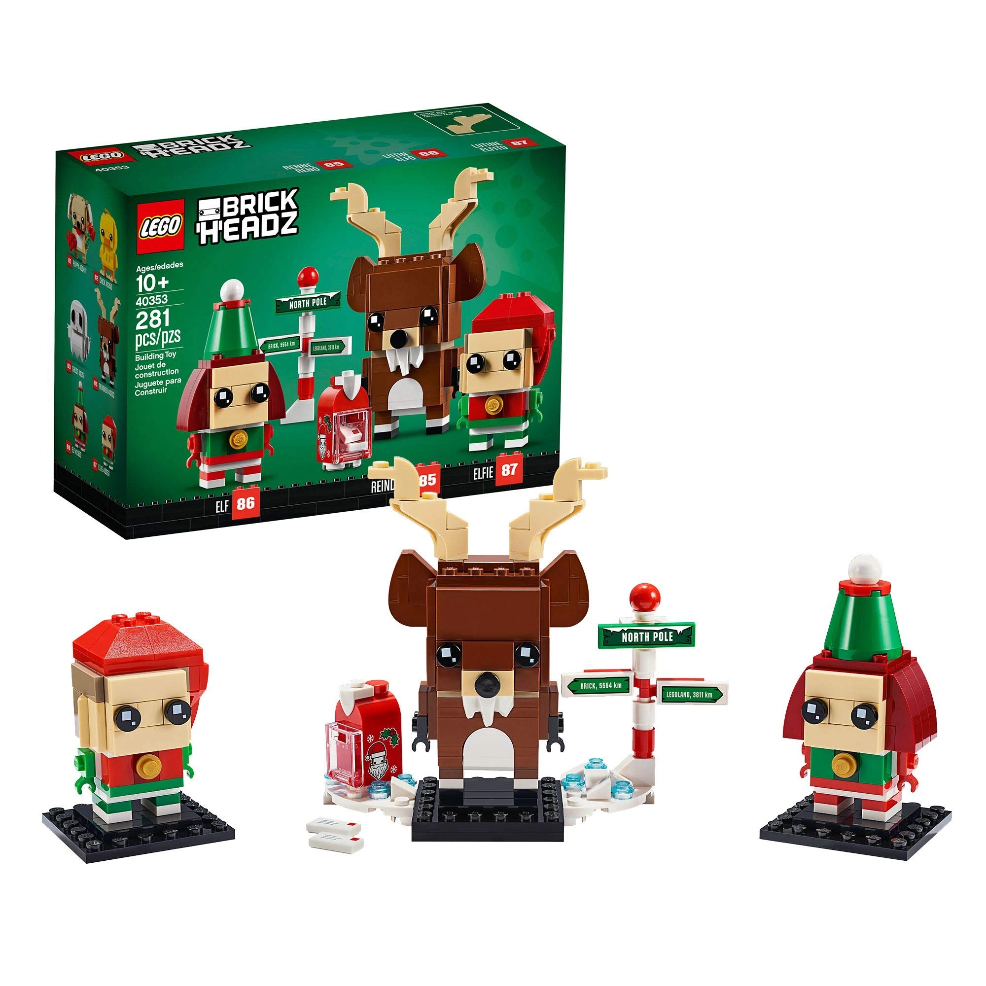 LEGO Brickheadz Reindeer, Elf and Elfie (40353) - Christmas Seasonal
