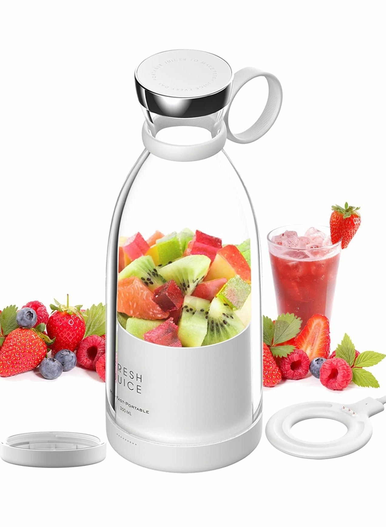 Portable Blender - 4 Blade Wireless Charging Personal Size