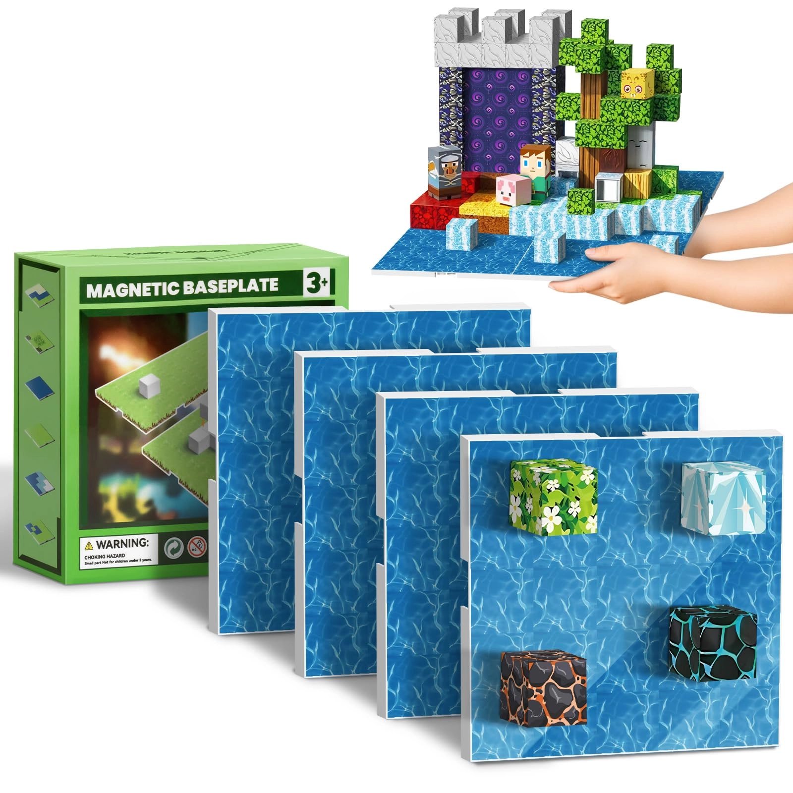 muuhu Magnetic Blocks Baseplate - Plastic Fantasy 4