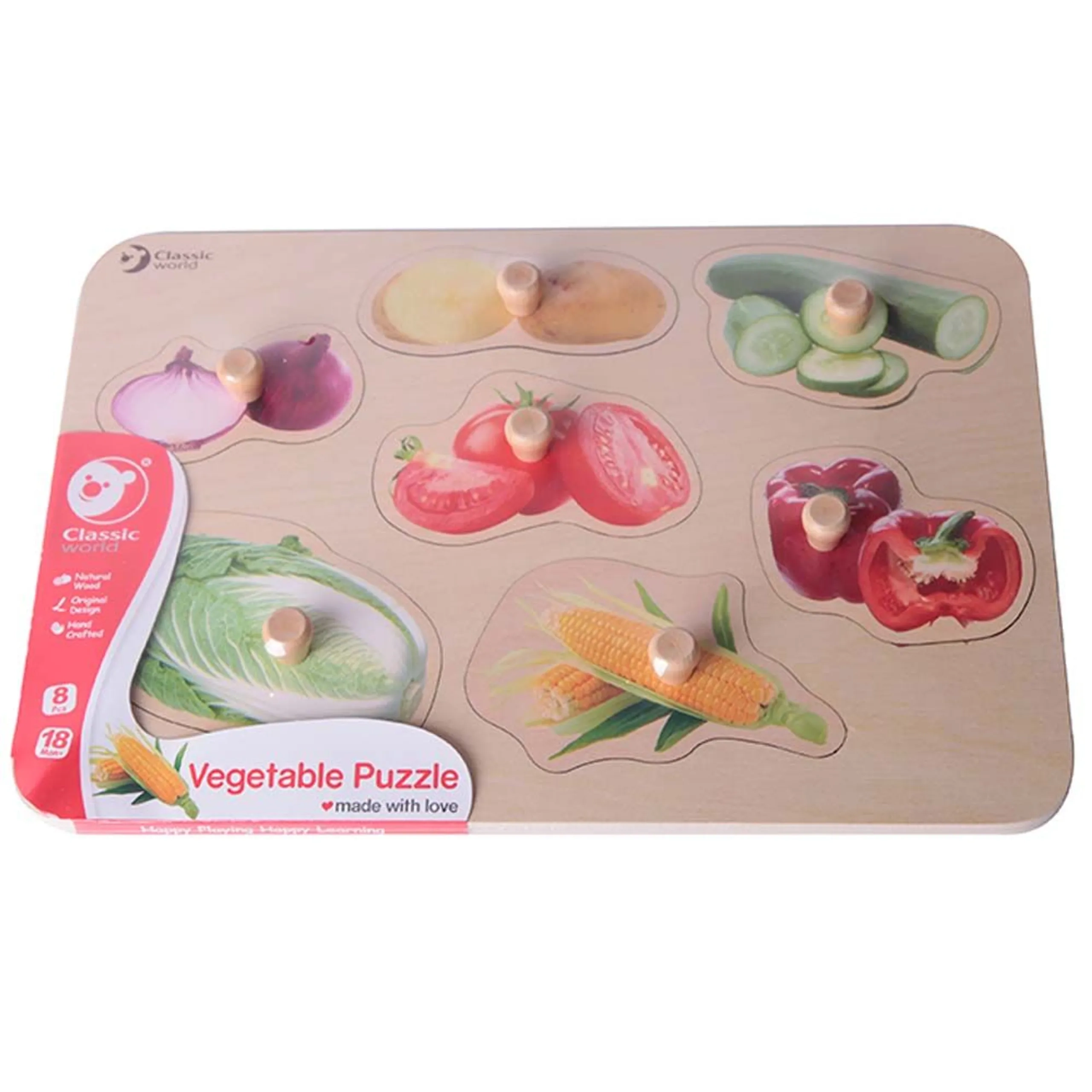 Vegetable Puzzle - Suitable for 18 months & above 8 Pcs