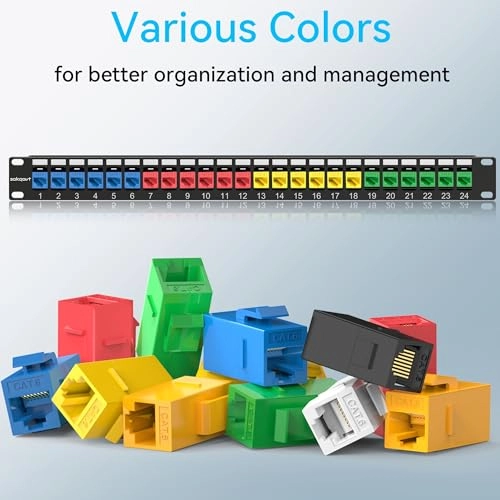 CAT6 RJ45 Keystone Coupler - Female to Female Black Pack