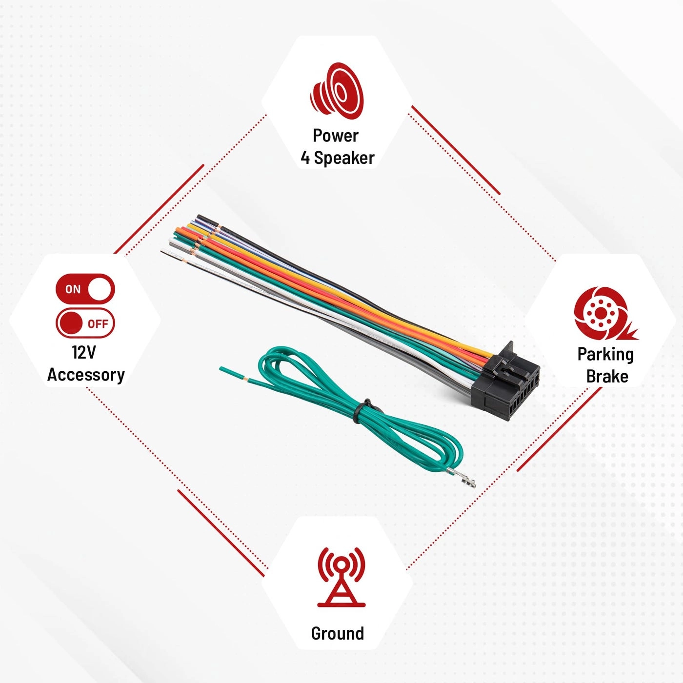 16 pin Wiring Harness - Pioneer