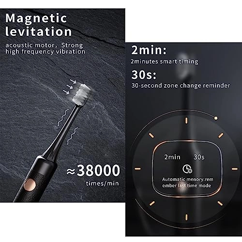 Sonic Electric Toothbrush - 4 Working Modes 4 Replacement Brush Heads IPX7