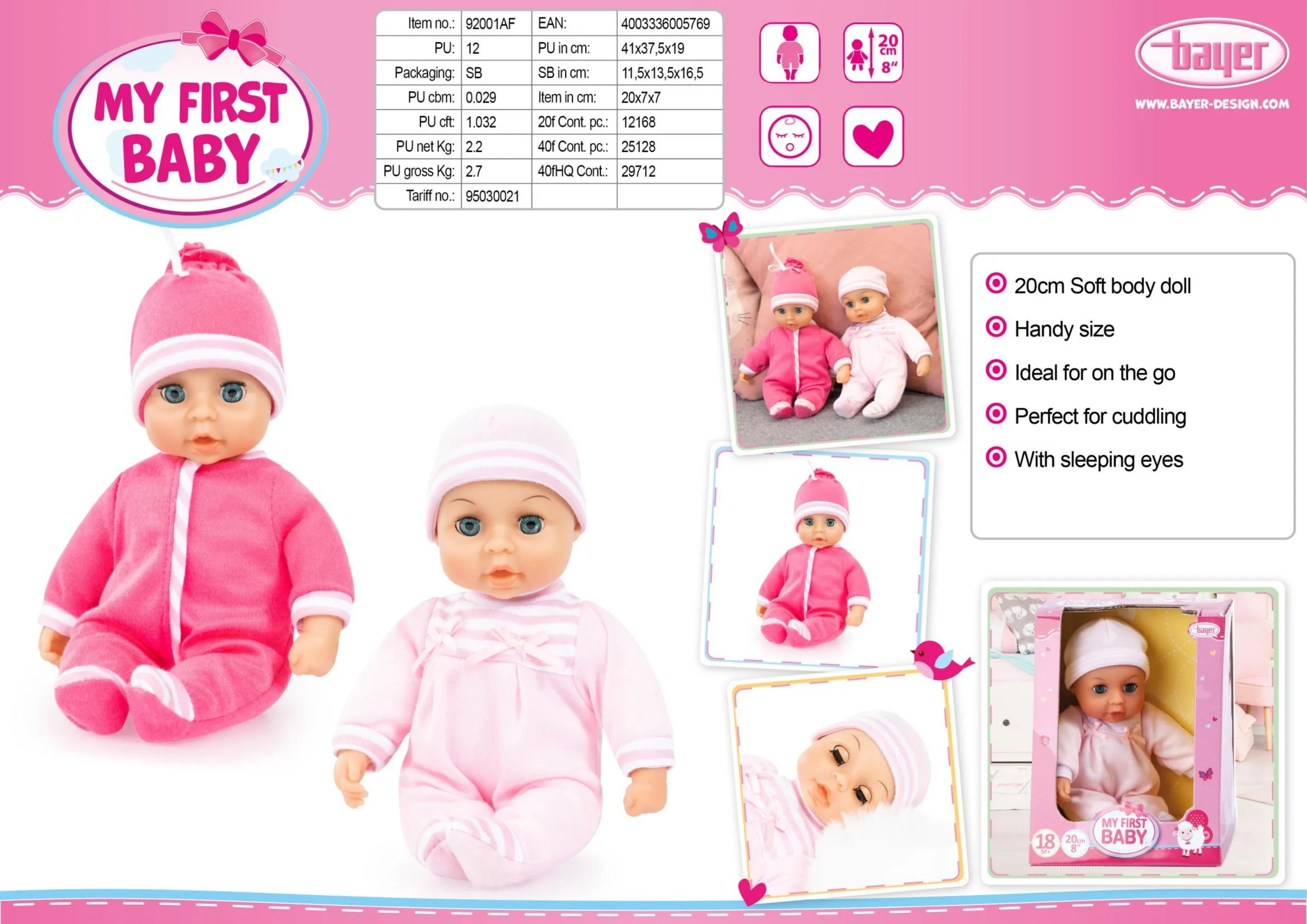 92001AF - Small Baby Doll 20 cm