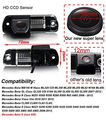 CCD car rear view camera - Night Vision Wireless 1280 x 720 pixels