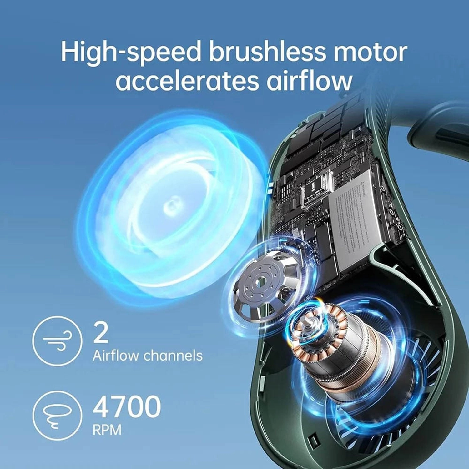 Neck Fan Life4 - 4000mAh Blue