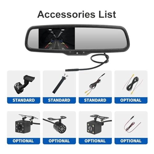 Rear View Camera - 4.3 Inch LCD Mirror Monitor