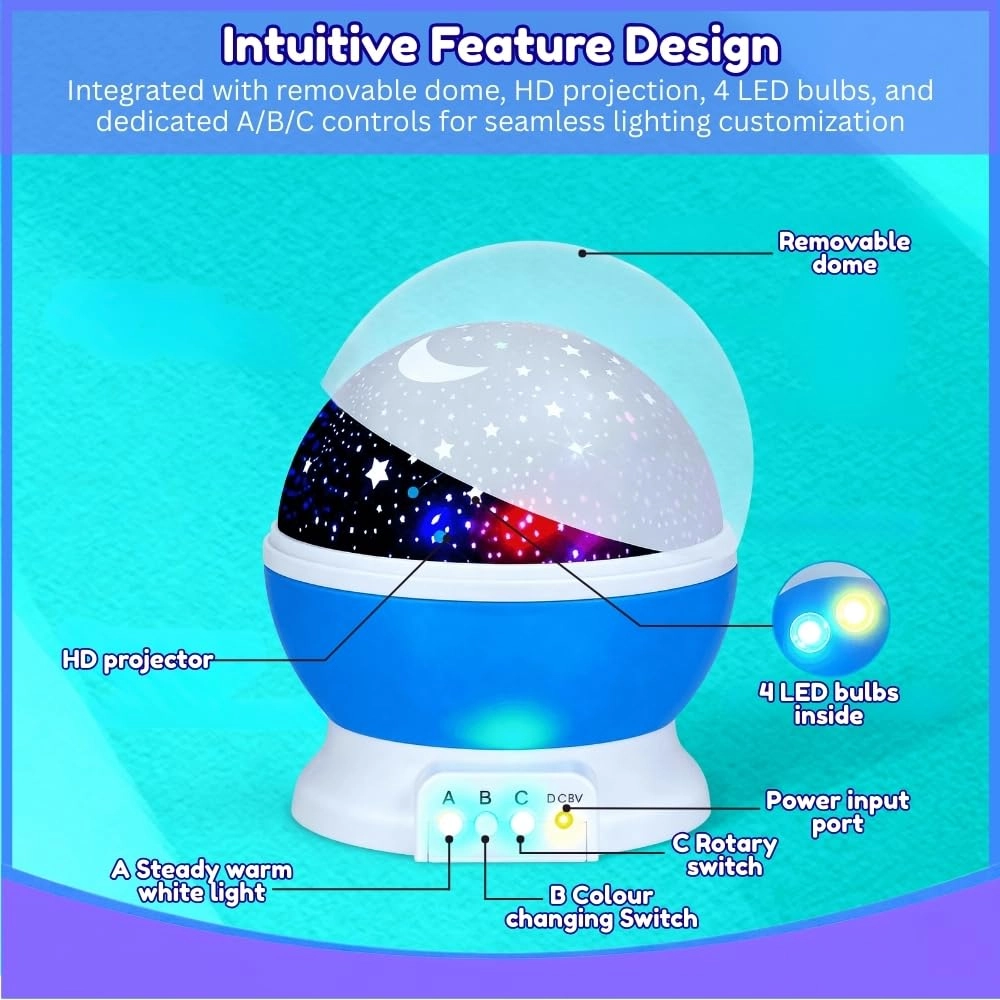 Galaxy Projector Lamp - Corded Electric Multicolor