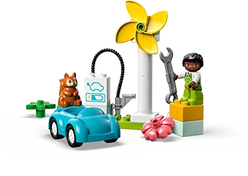 Town Wind Turbine and Electric Car (10985)