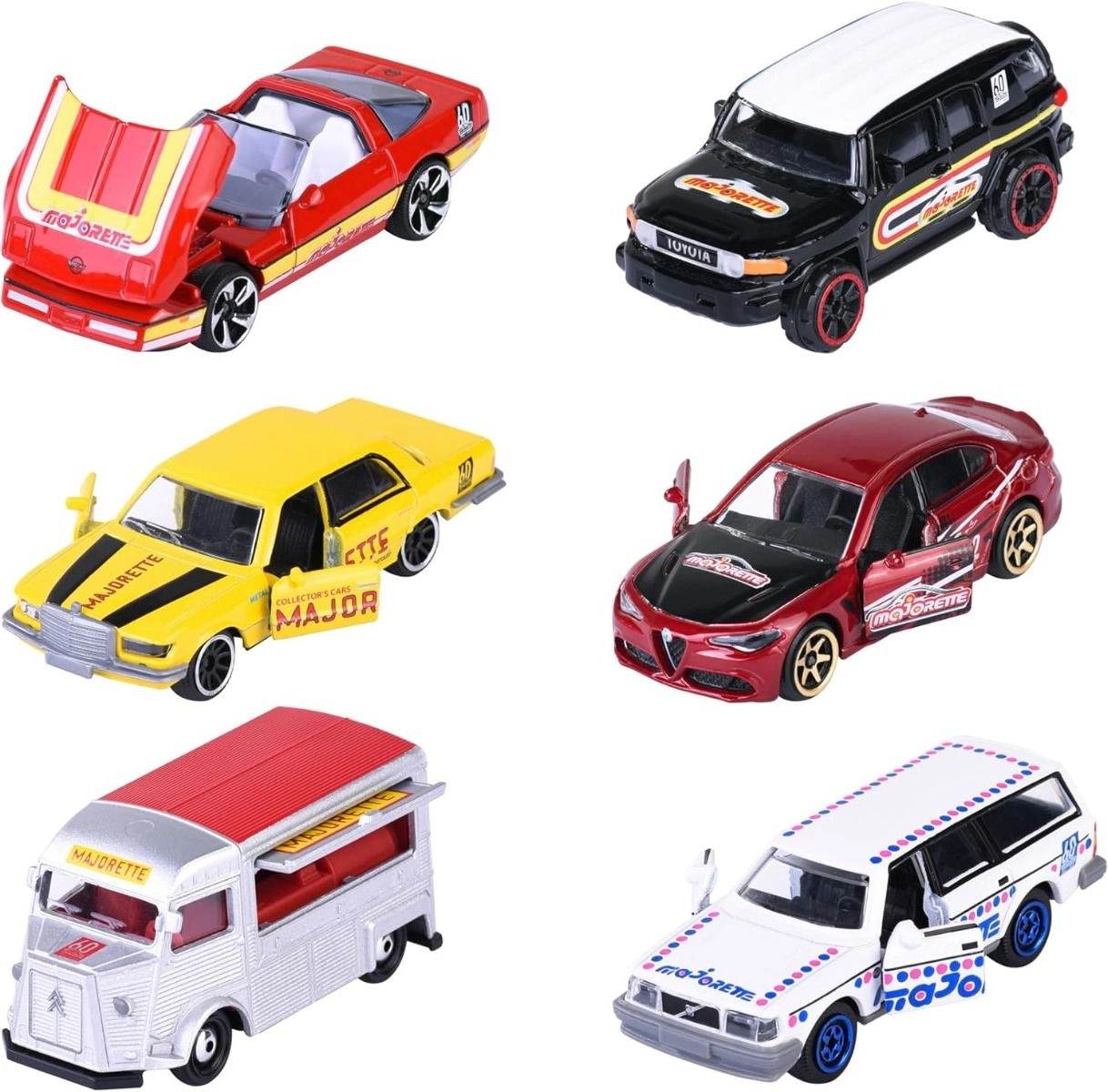 Majorette Anniversary Edition Premium Model Cars - 6pcs