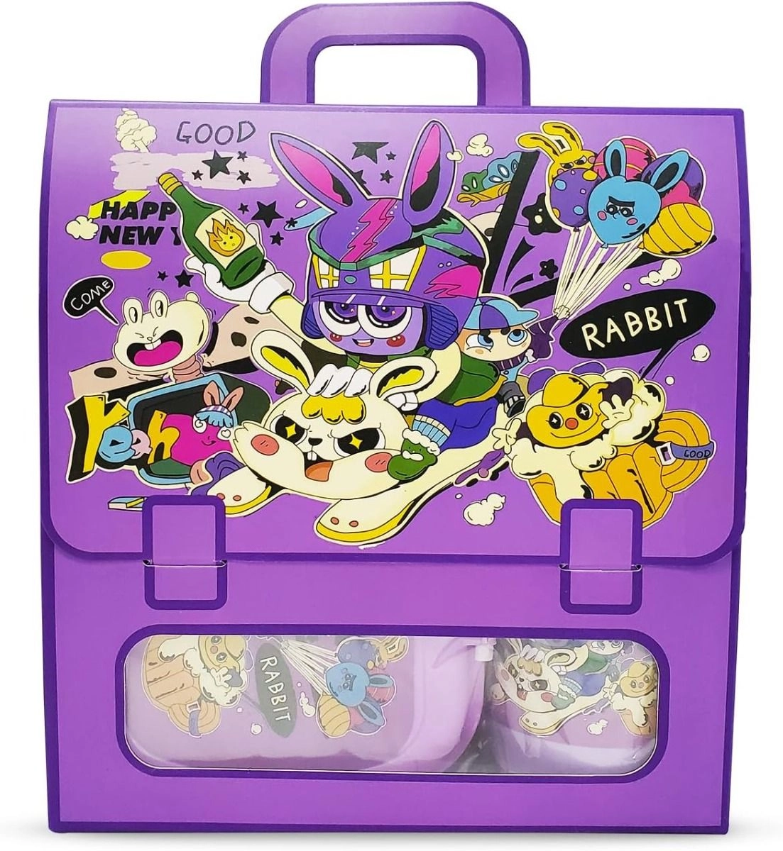 Lunch Box And Water Bottle Set of 2 - Rabbit 750ml 350ml