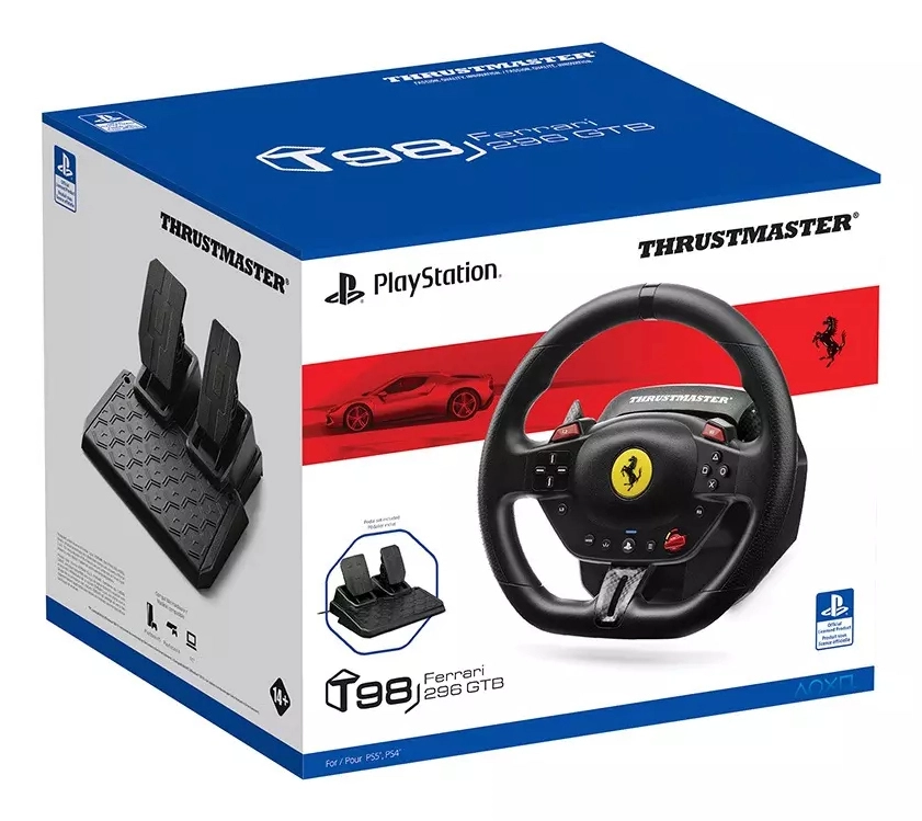 T98 Ferrari 296 GTB Racing Wheel & Pedal Set - black PC PS4 PS5