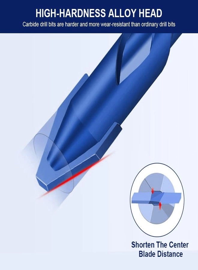 Drill Bits - Cemented Carbide 4Pcs 6mm/8mm/10mm/12mm