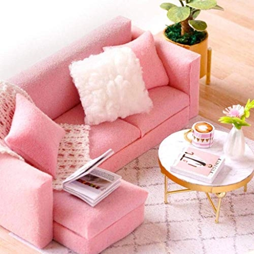 Dollhouse Miniature - with Furniture Dust Proof Music Movement