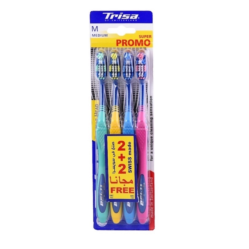 Flexible Head Toothbrush - Medium 4-Piece Pack