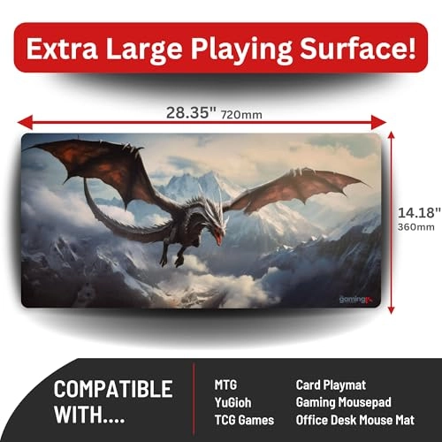 MTG Playmat Polyester Gaming Mouse Pad - 72x36 cm