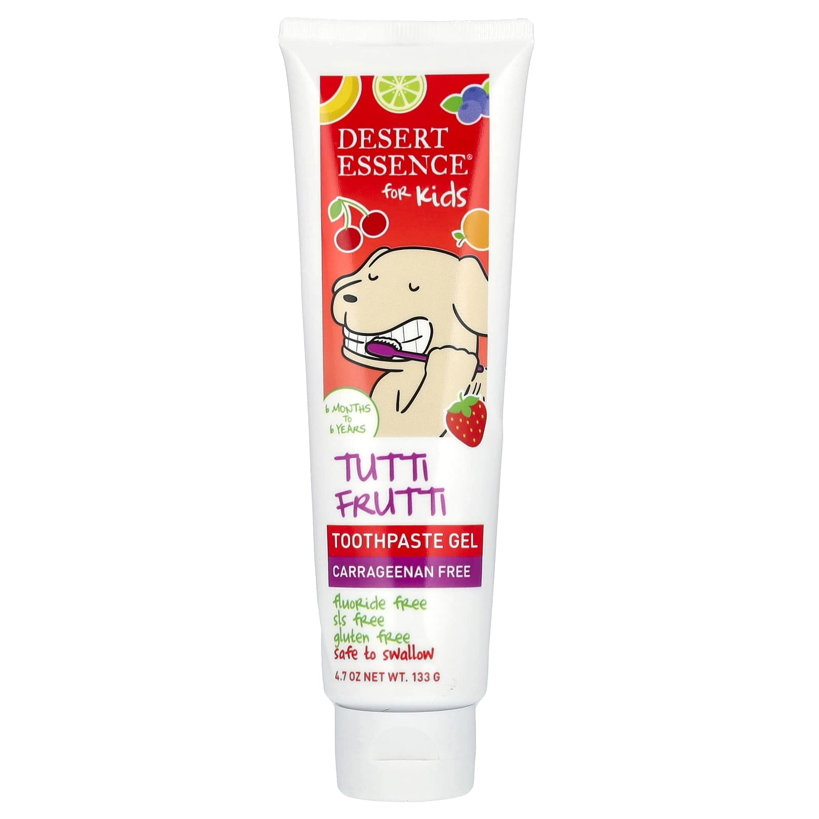 Desert Essence Toothpaste Gel Tutti Frutti Toothpaste 6 Months to 6 Years 133 g