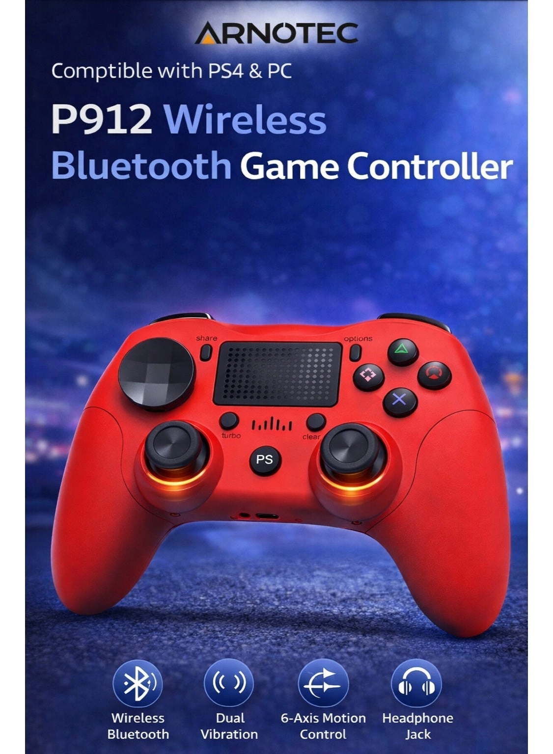 ARNOTEC P912 - Red PS4 PC