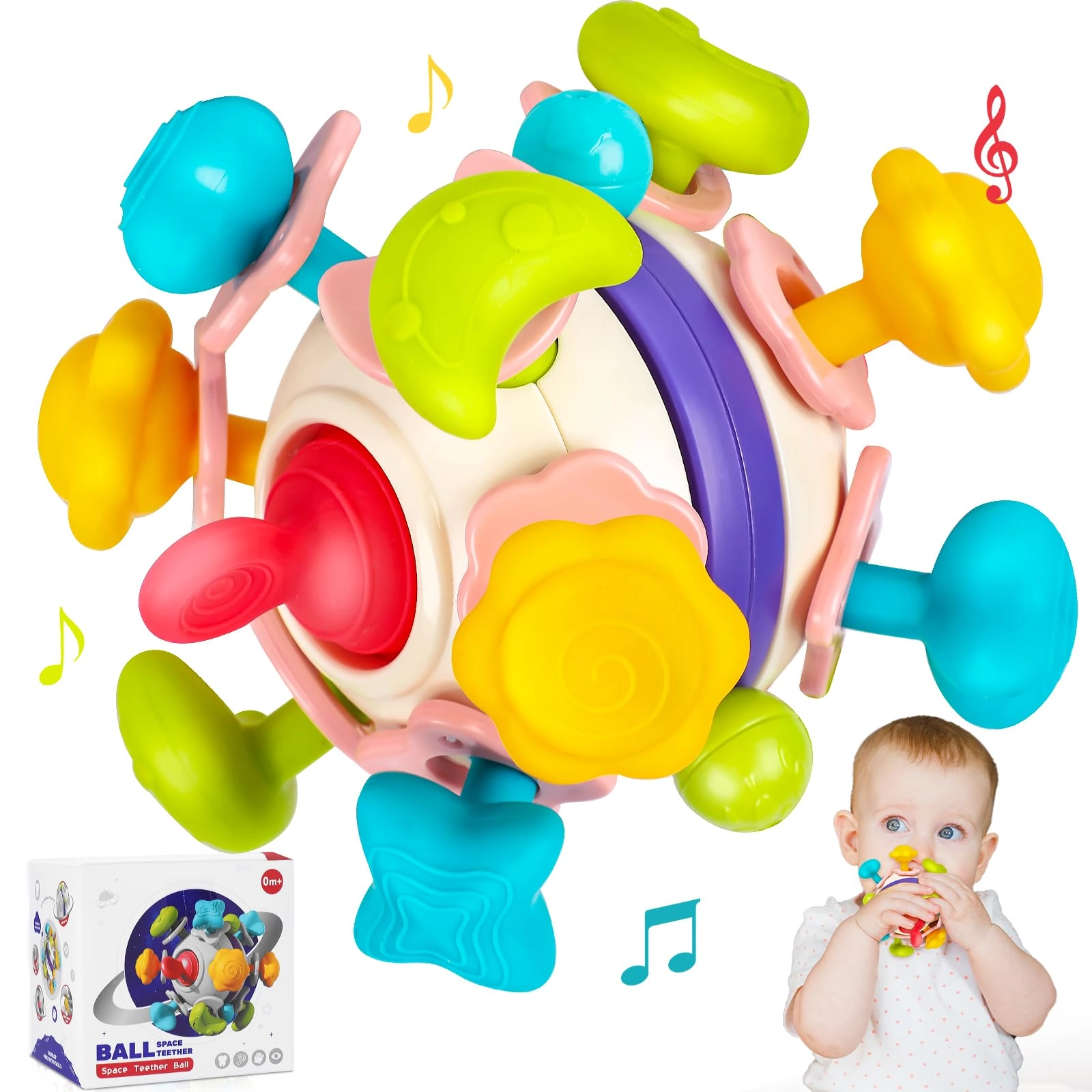 WixbFyn Space Elements Baby Teething Toy - Silicone Acrylonitrile Butadiene Styrene (ABS)