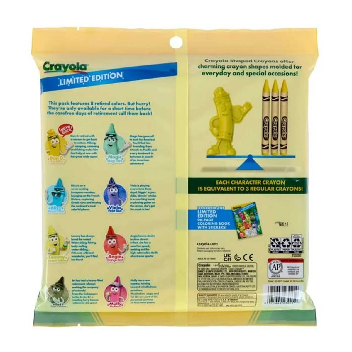 Character Shaped Limited Edition Crayons - 8 Pcs