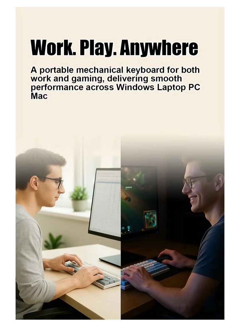 61 Keys Mechanical Gaming Keyboard - AR/EN Wired