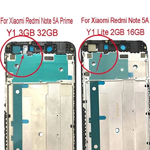 Front Housing LCD Frame Bezel - Redmi Note 5A Prime / Y1