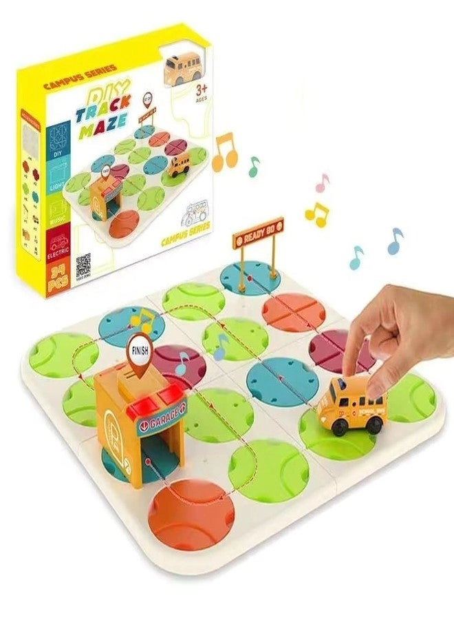 Babelly DIY Track Maze Race Car Track - Light Up Car STEM Learning