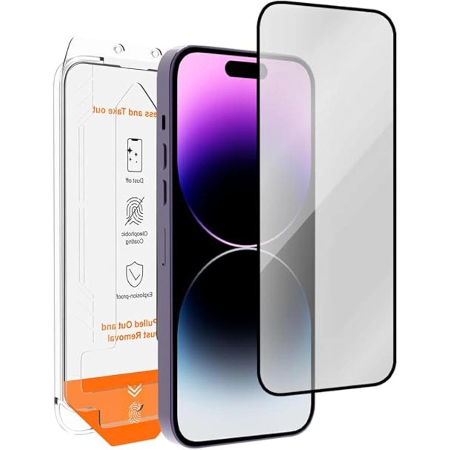 glassology Screen Protector iPhone 15 Pro - 9H Tempered Glass Anti-Fingerprint Scratch Resistant