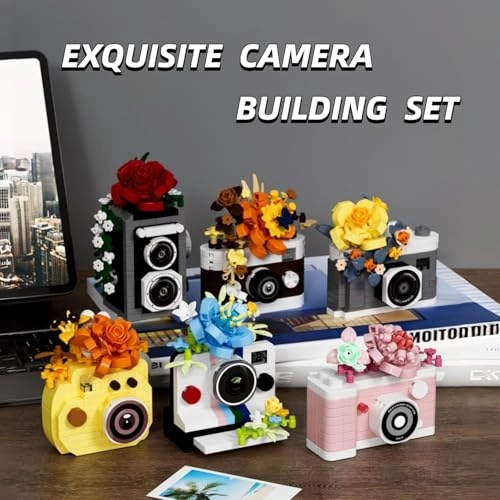 6 Mini Flowers Camera Micro Bricks Building Set - 1652 pcs