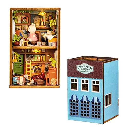 Miniature Wooden Dollhouse Furniture Kit - Creative Room 1:24