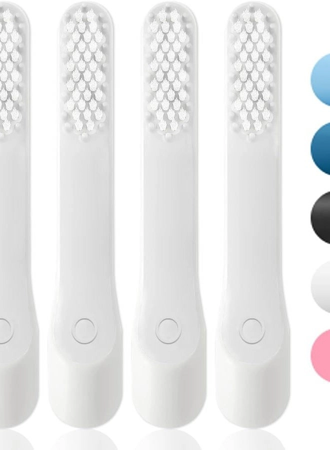 PAI4LEISI Toothbrush Replacement Heads - 4Pack Gray Soft Bristles