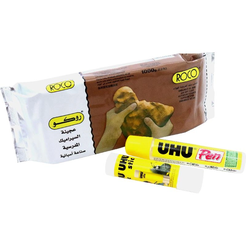 Roco Glue Stick + Glue Pen + Modelling Clay/Dough - Clay/Modelling Paste + Accessory