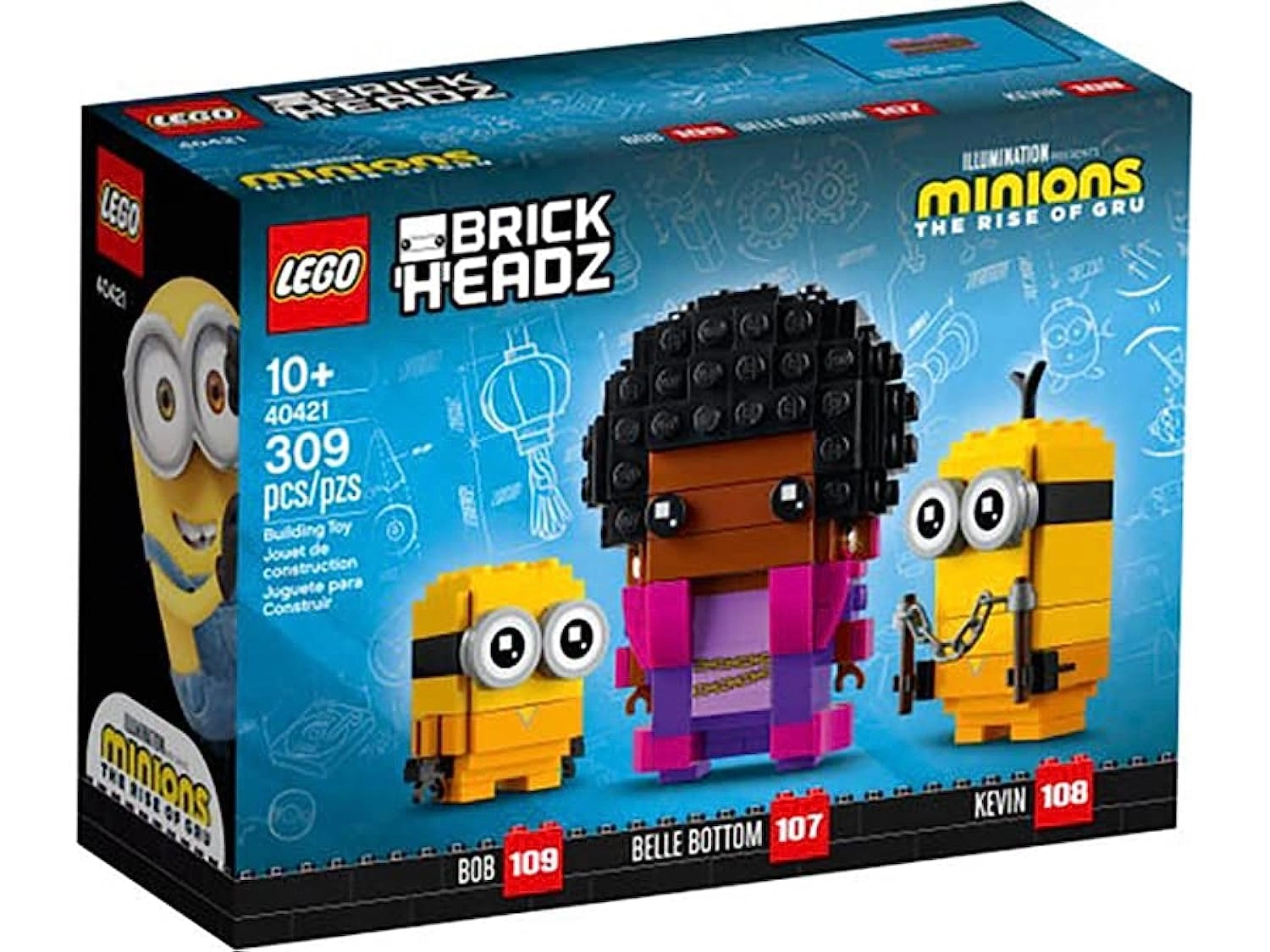 LEGO Minions Brickheadz Belle Bottom, Kevin and Bob (40421)