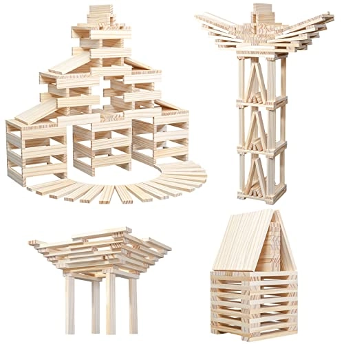 Wooden Plank Building Blocks - 200 pcs