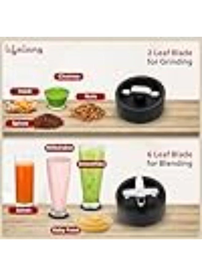 Nutri Blender - 3 jars Detachable handle Grind and Store Lid