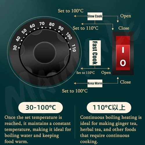 Electric Food Steamer - 3 Tier Stainless Steel 40/47/52CM