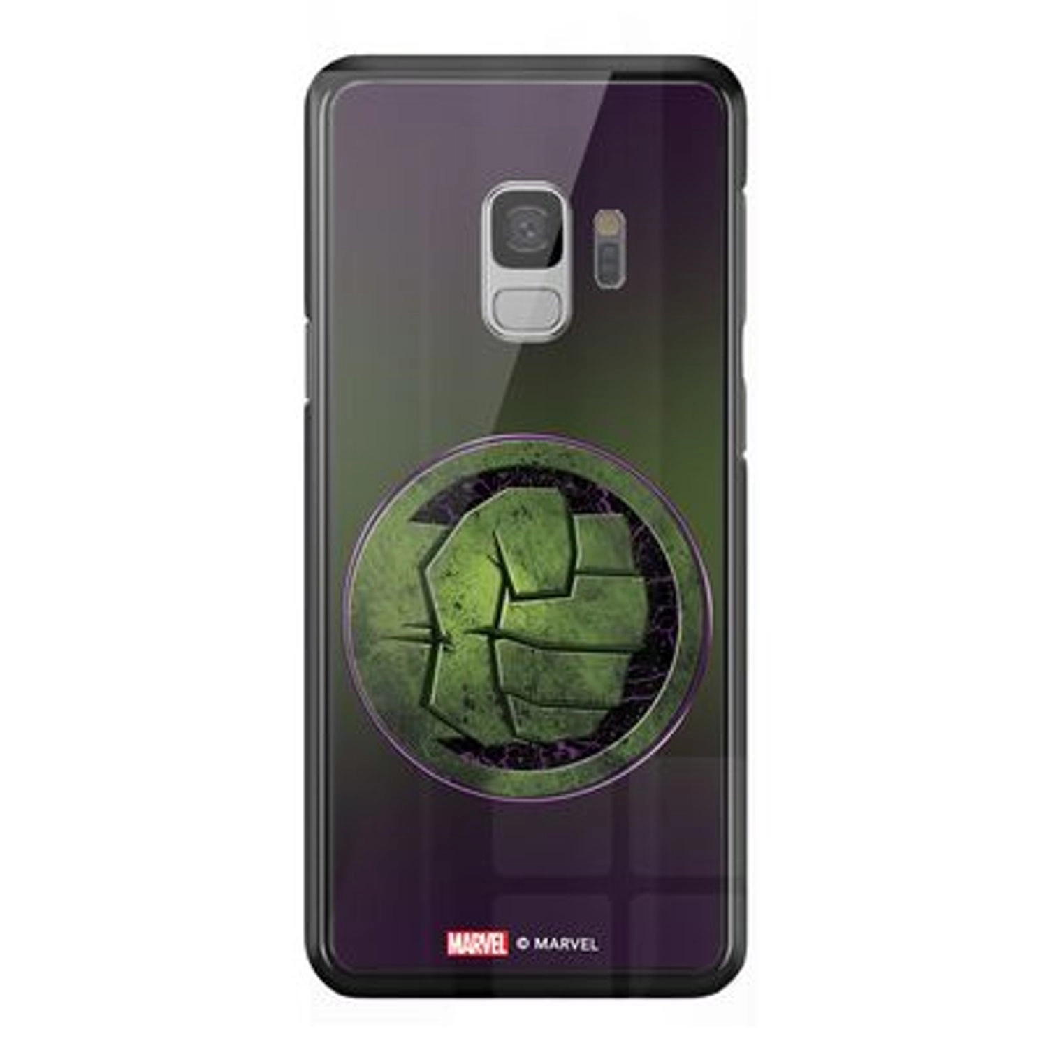 Hulk Fist Back Case TPU Bumper Case + Tempered Glass Back for Galaxy S9