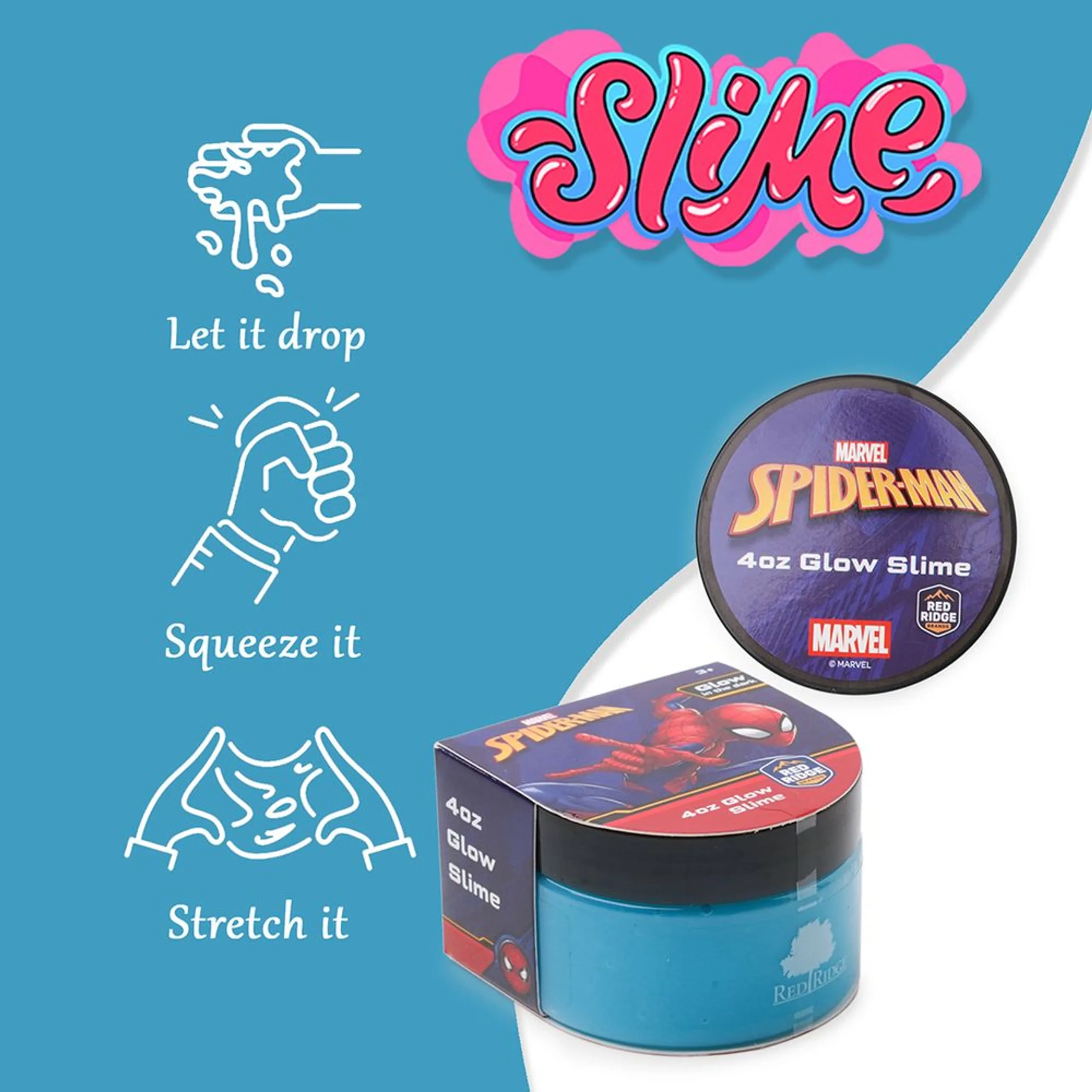 Spider Man Glow Slime - 3 years+
