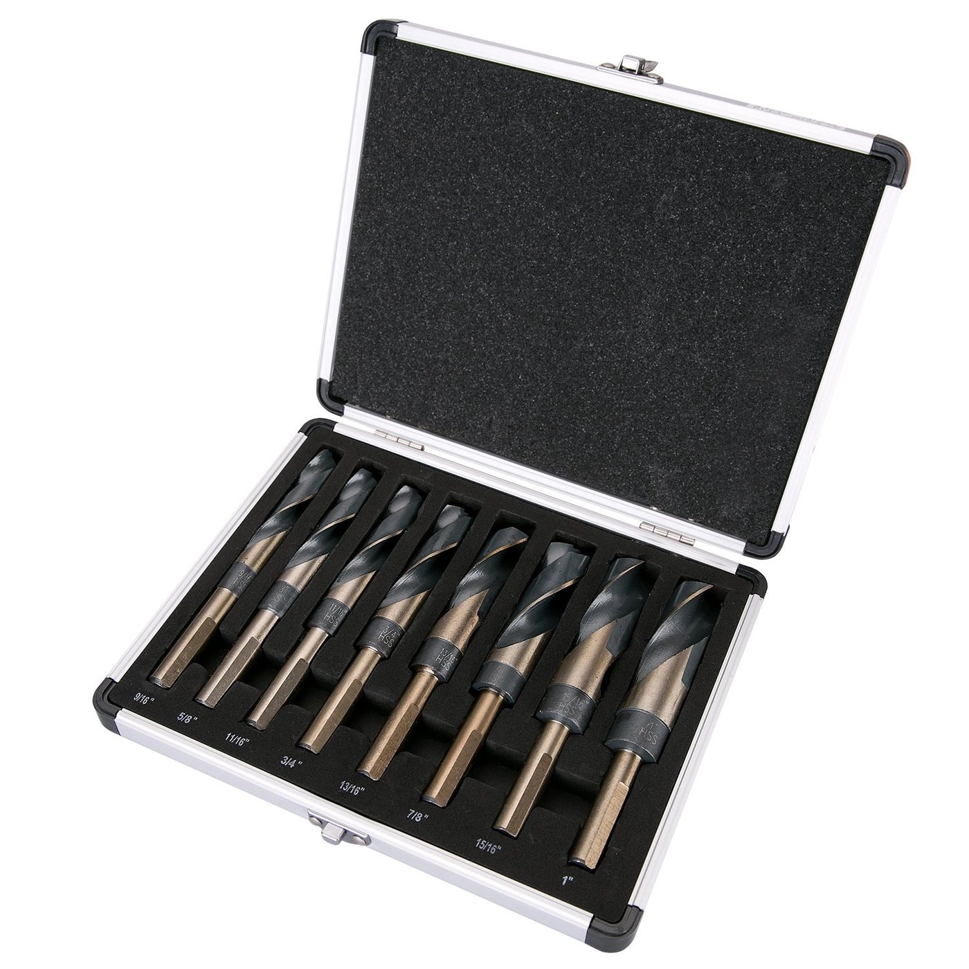 Drill Bit Set - M2 cobalt high speed steel 8-piece 9/16” - 1”