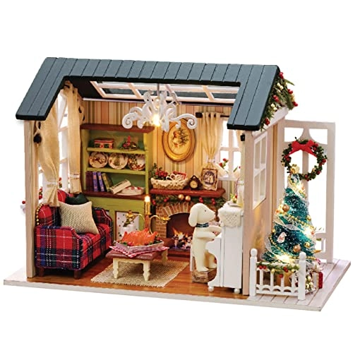 Miniature Dollhouse Kit - 3D Wooden LED Lights