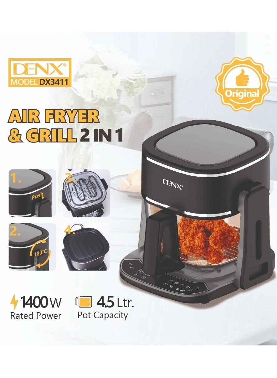 Dual Design Air Fryer & Grill DX3411