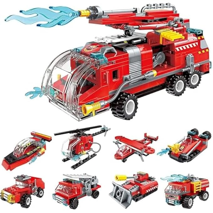 Generic CITY FIRE TRUCK - 8-IN-1 313 pcs